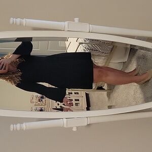 Loft Simple Black Bell Sleeve Dress